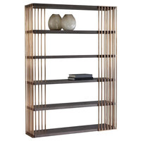 Viktor bookcase - rose gold - smoked oak