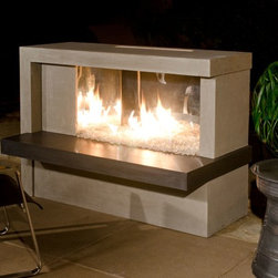 Modern Manhattan Outdoor Fireplace - Outdoor Fireplaces