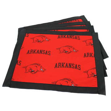 Arkansas Razorbacks Placemat With Border, Set, of 4