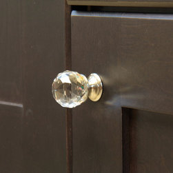 Chateau Diamond Cut Design Crystal Cabinet Knobs - Cabinet And Drawer Knobs