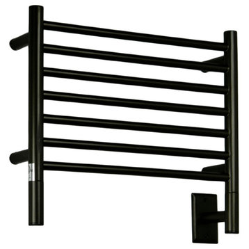 Jeeves Model H-Straight 7-Bar Hardwired Electric Towel Warmer, Oil Rubbed Bronze