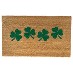 Nickel Deigns - Shamrocks St. Patrick's Day Doormat - Our Mini Shamrocks St. Patrick's Day Doormat is the perfect way to create an inviting and festive entry way! Our welcome mats are hand-painted (with love) and each design is available in a wide variety of colors.