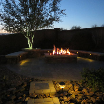 Modern Gas Fire Patio - Mesa, AZ