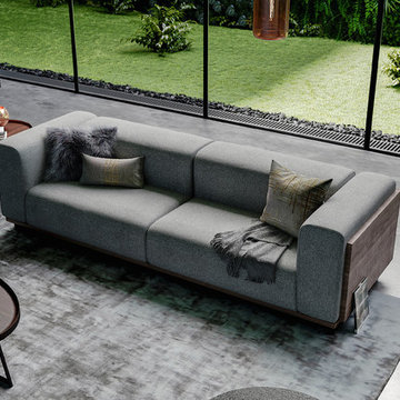 Edvin Fabric Sofa Gray