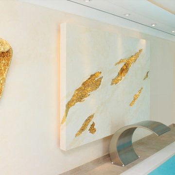 Plastiken, Kunst am Bau, Bronze-Messingguß, Brunnenanlagen