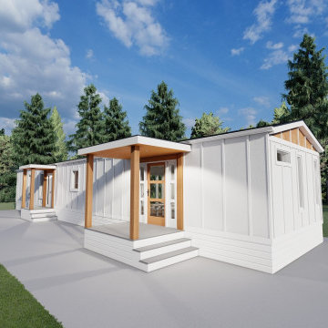 Knightway Mobile Home Reno. Exterior Design, Landscape Design, 3D Visualization.