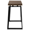 LumiSource Geo Counter Stool, Black With Brown Wood Seat, Set of 2