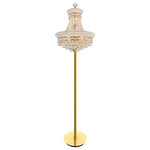 CWI Lighting - Empire 8 Light Floor Lamp With Gold Finish - Enhance the ambiance in a room with the Empire 8 Light Floor Lamp. Designed with a gold-finished metal base and arms with crystal-embellished shade, this sophisticated light source can make any space feel more luxe and intimate. At 68 inches tall, the scale is perfect for illuminating a living room or a spacious bedroom. Feel confident with your purchase and rest assured. This fixture comes with a one year warranty against manufacturers defects to give you peace of mind that your product will be in perfect condition.