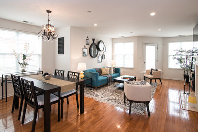 Living room - modern living room idea in New York