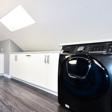 Modern White Melamine Laundry Space