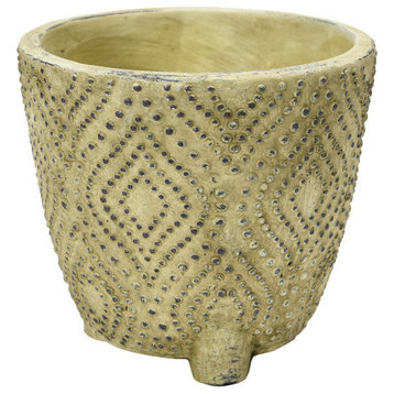Embossed Sandstone Planter With Pattern