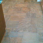 Floor - Versailles Pattern Gauged Rustic Gold Slate - Contemporary ...