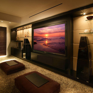 Foto di un home theatre moderno