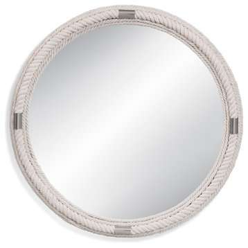 Bassett Mirror Coastal Largo Wall Mirror With White Finish M4234