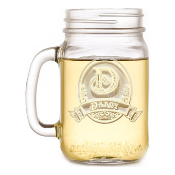 Custom Engraved Barware Glasses, Personalized Home Bar Glassware