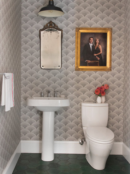 Best Transitional Powder Room Design Ideas & Remodel Pictures | Houzz