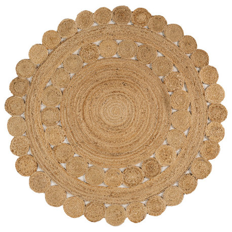 Bodhi Round Natural Jute Hippie Circle, 3' Round