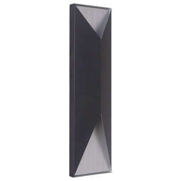 Craftmade Peak 18" Outdoor Wall Light in Textured Black with Brushed Aluminum