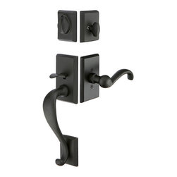 Emtek 451411 Rectangular Sectional Sandcast Bronze Tubular Entry Set - Products