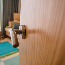 Oak Real Wood Veneer Single Doors - Home Decor