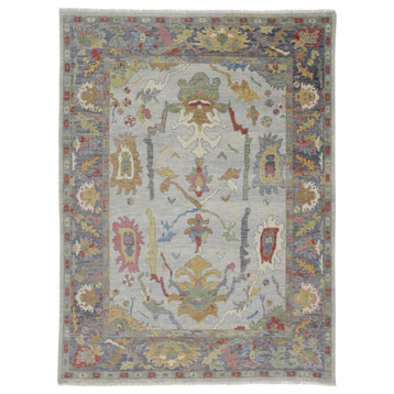 Weave & Wander Larson Blue/Multi 2'x3' Hand Knotted Area Rug