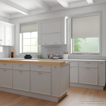Modern Minimalist Roller Shades for Kitchen Windows