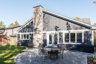 Trendy gray exterior home photo in Toronto