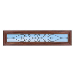 TRANSOMRTSPAIN - RECTANGLETOP TRANSOM WITH CLEAR IRON GLASS - Windows And Doors