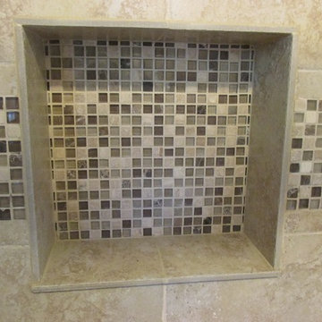Masterbath shower and tub remodel (Marazzi Tosca Ivory Tile)