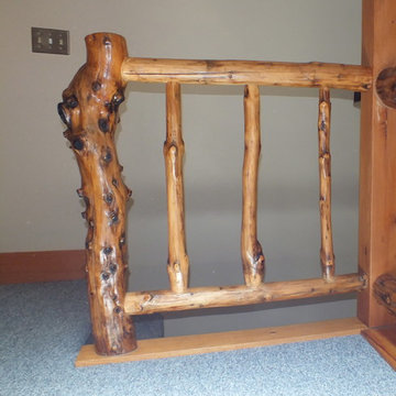 Condo Remodel - Log Railings, Furniture, Slate Floors & Shower