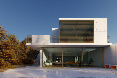 Diseño 3D villa privada moderna minimalista