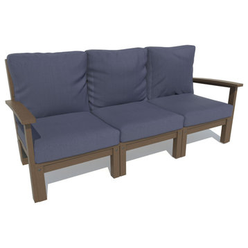 Bespoke Sofa, Navy Blue/Weathered Acorn