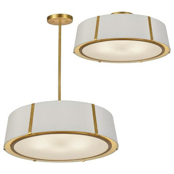 Crystorama Fulton 6-Light Ceiling Light in Antique Gold