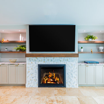 Spanish Transitional Remodel - Living Space
