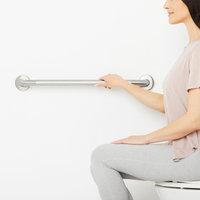 12" Stainless Steel Wall Mount Peened Bathroom Shower Grab Bar with Satin Ends
