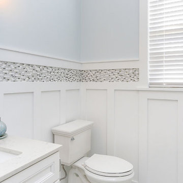 Powder Room with Custom Trimwork