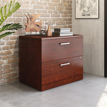 Sauder Affirm Engineered Wood Lateral File Cabinet (Assembled) in Classic Cherry