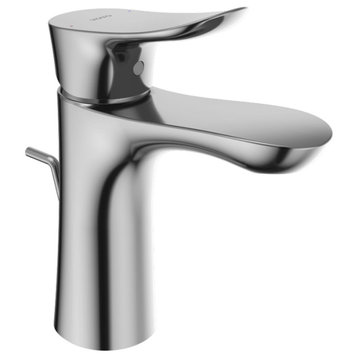 TOTO GO 7” Deck Mount Brushed Nickel Bathroom Sink Faucet with Metal Pop-Up