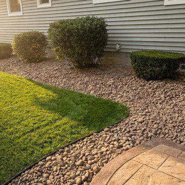 River Rock French Drain Patio