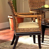 Biscayne Rattan Dining Arm Chair in Royal Oak