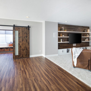 Contemporary Rustic Basement Remodel