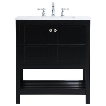Elegant VF16430BK 30"Single Bathroom Vanity, Black