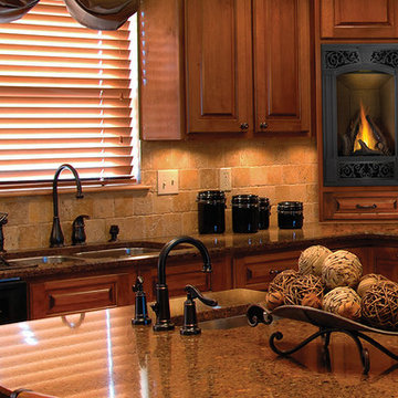 Napoleon Vittoria Top/Rear Vent Fireplace with Black Door