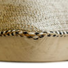 Beige Jute Lace and Moroccan 16"x16" Throw Pillow Cover Jute Weave