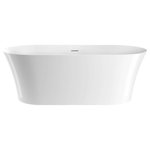 Randolph Morris - Darby 59 Inch Freestanding Double End Tub - Transform your bathroom into a luxurious retreat with the Darby Freestanding Tub. This double-ended bathtub features sloped walls that allow you to comfortably recline from either end. The drain and overflow system are built within the walls of the tub, leaving no pipes exposed. Complete the look by pairing with a freestanding or wall-mounted bathtub faucet.