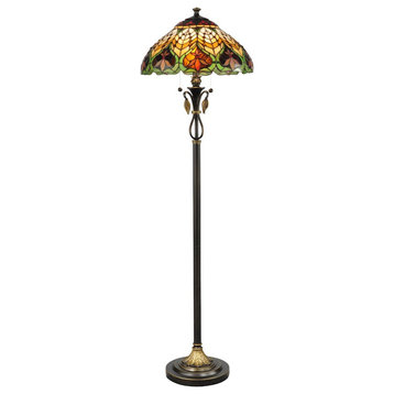 Dale Tiffany Sir Henry Floor Lamp, Antique Brass