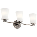 Kichler Lighting - Brianne 3 Light Bathroom Vanity Light, Classic Pewter - This 3 light Wall Mount Bath Light from the Brianne collection by Kichler will enhance your home with a perfect mix of form and function. The features include a Classic Pewter finish applied by experts.