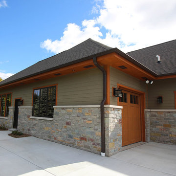 Arts and Crafts home with Stucco exterior