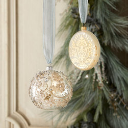 Silvery Accent Christmas Orrnaments - Christmas Ornaments
