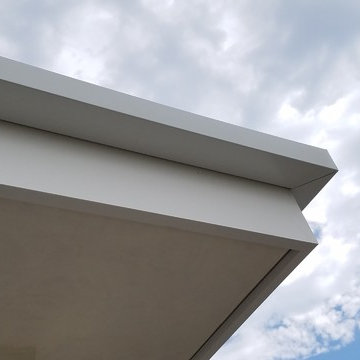 Corona Del Mar Modern Home, Square Gutters and Downspouts in .032 Aluminum